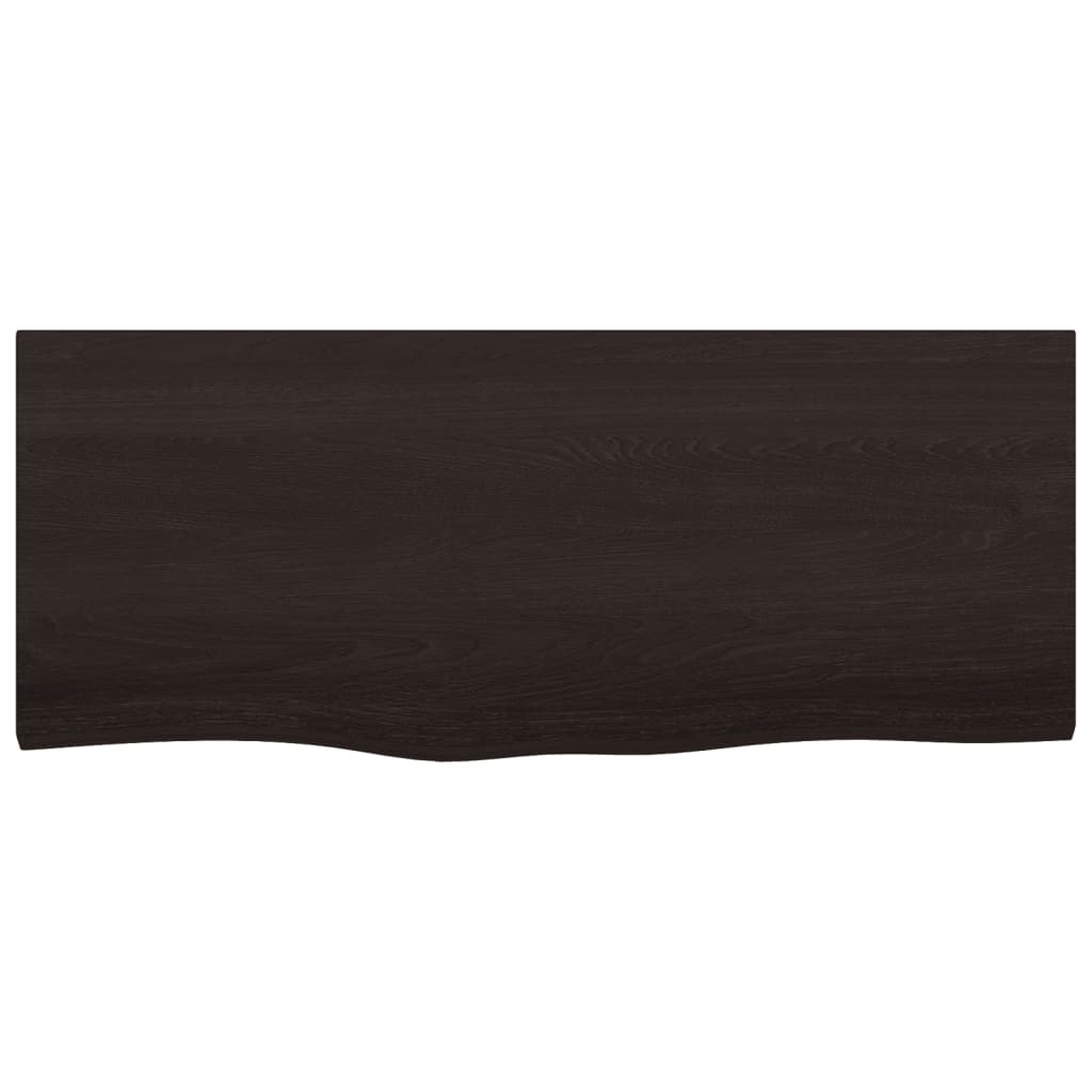 Piano Tavolo Marrone 100x40x(2-6) cm Rovere Massello Trattato