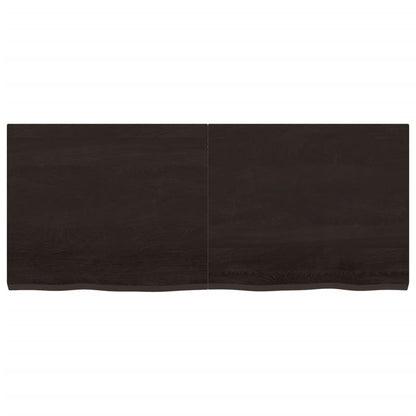 Piano Tavolo Marrone 120x50x(2-4) cm Rovere Massello Trattato
