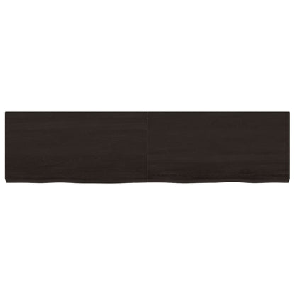 Piano Tavolo Marrone 160x40x(2-6) cm Rovere Massello Trattato