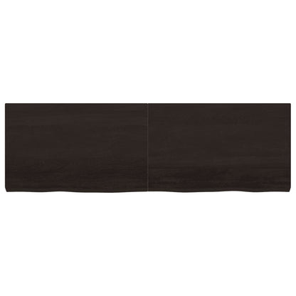 Piano Tavolo Marrone 160x50x(2-6) cm Rovere Massello Trattato