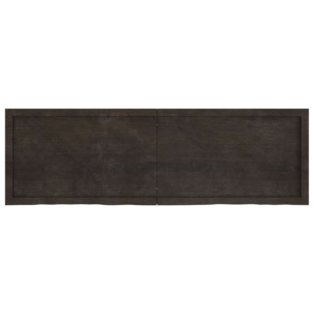 Piano Tavolo Marrone 160x50x(2-6) cm Rovere Massello Trattato