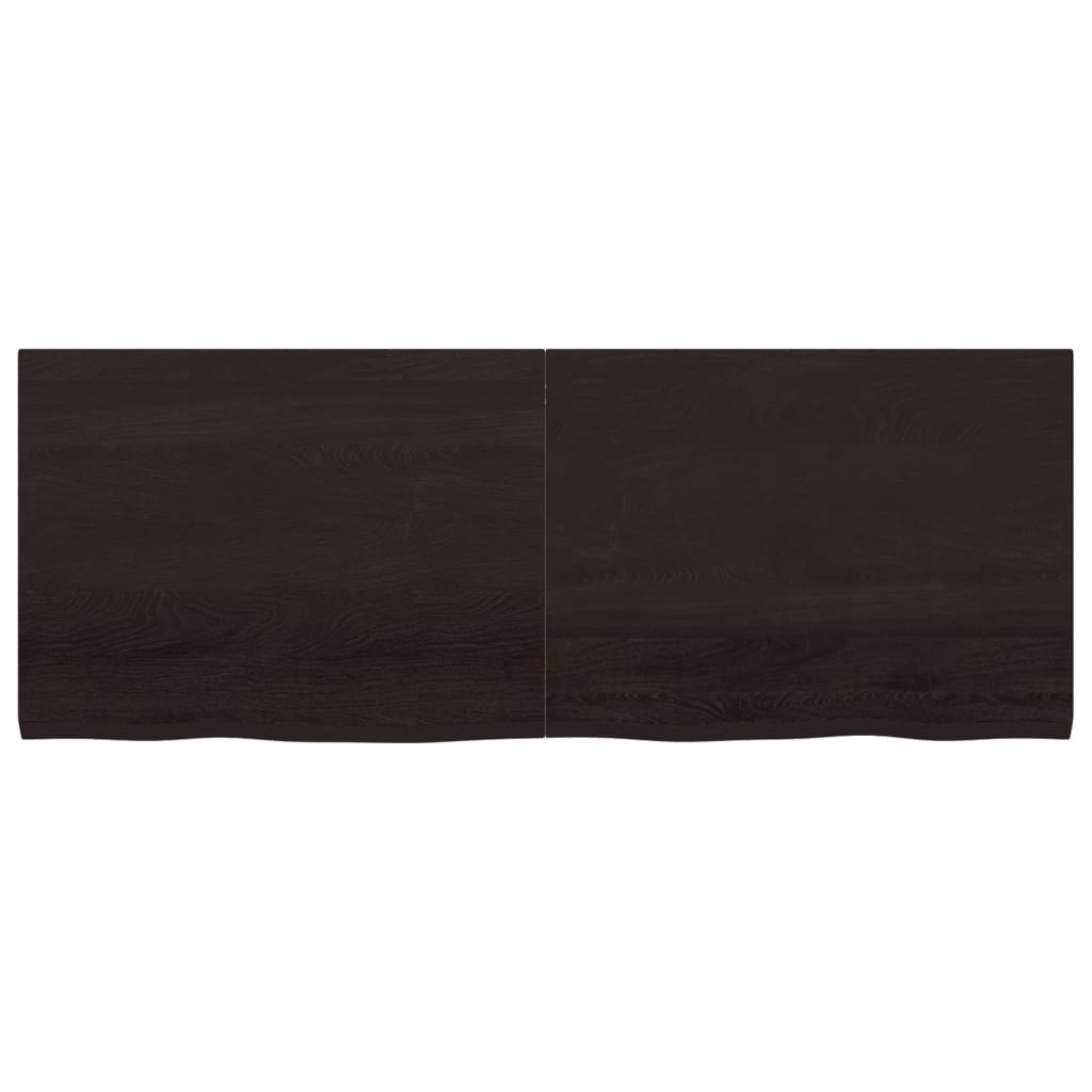 Piano Tavolo Marrone 160x60x(2-4) cm Rovere Massello Trattato