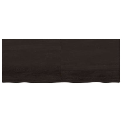 Piano Tavolo Marrone 160x60x(2-4) cm Rovere Massello Trattato