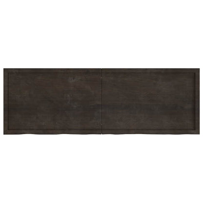Piano Tavolo Marrone 180x60x(2-4) cm Rovere Massello Trattato