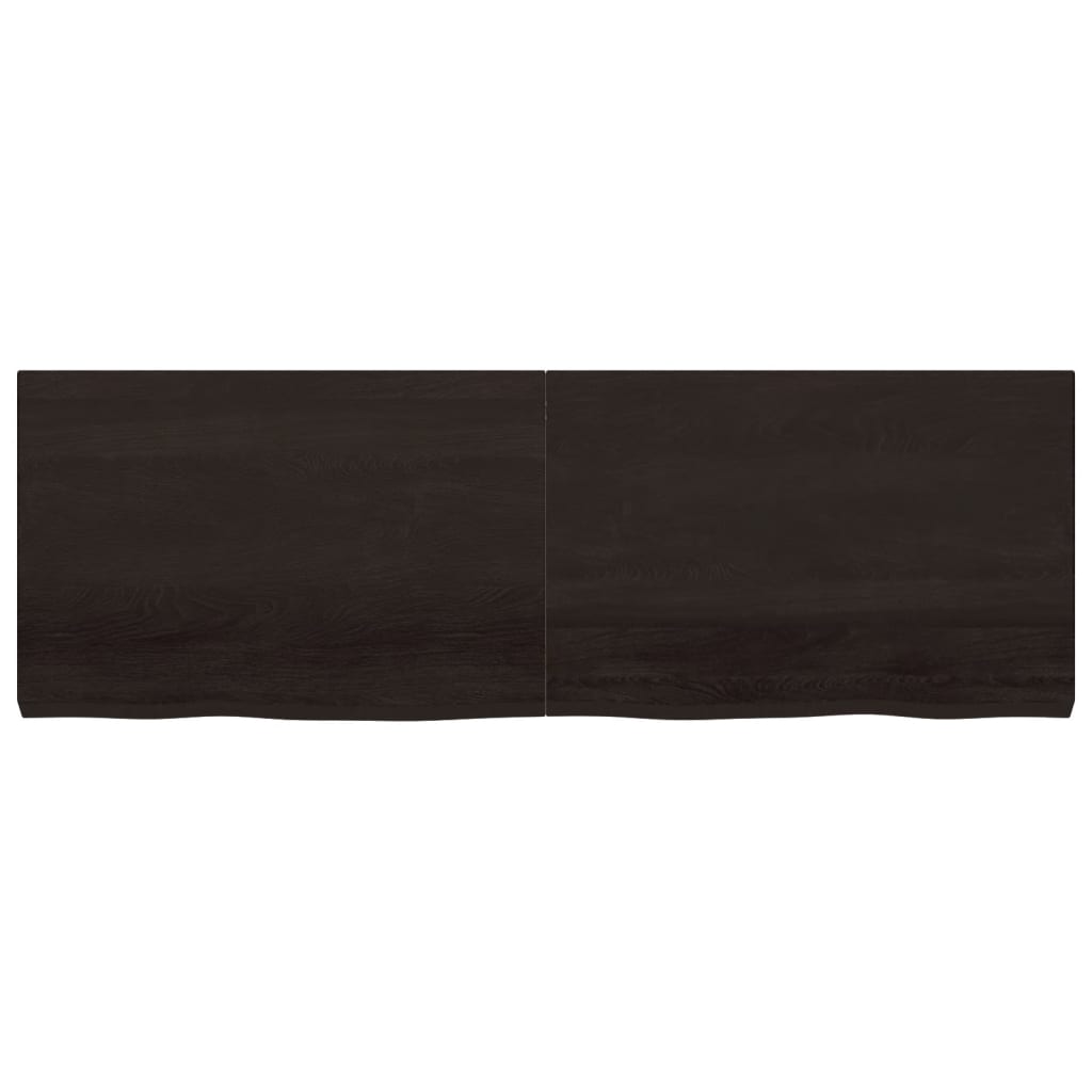 Piano Tavolo Marrone 180x60x(2-6) cm Rovere Massello Trattato
