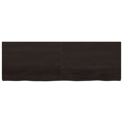 Piano Tavolo Marrone 180x60x(2-6) cm Rovere Massello Trattato