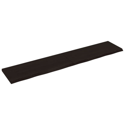 Piano Tavolo Marrone 200x40x(2-4) cm Rovere Massello Trattato