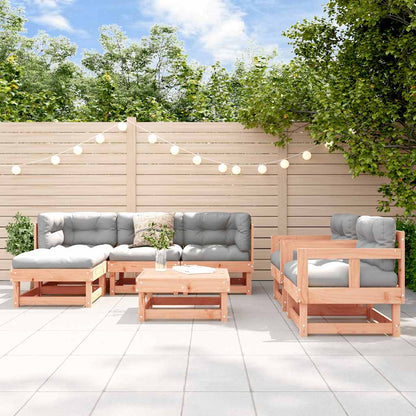 Set Divani Giardino 7 pz con Cuscini Legno Massello di Douglas
