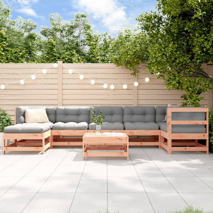 Set Divani Giardino 8 pz con Cuscini Legno Massello di Douglas