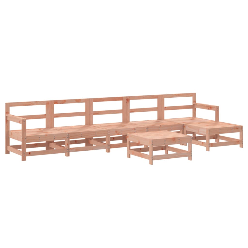 Set Divani Giardino 7 pz con Cuscini Legno Massello di Douglas