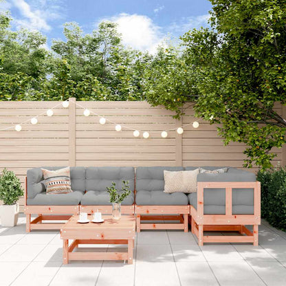 Set Divani Giardino 6 pz con Cuscini Legno Massello di Douglas