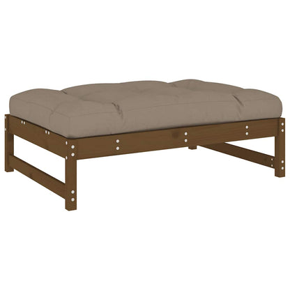 Set Divani da Giardino 2 pz con Cuscini in Legno Massello ambra