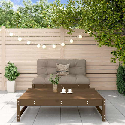 Set Divani da Giardino 2 pz con Cuscini in Legno Massello ambra