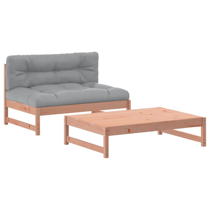 Set Divani Giardino 2 pz con Cuscini Legno Massello di Douglas