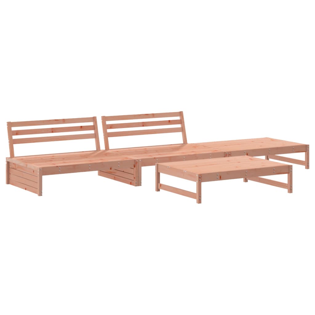 Set Divani Giardino 4 pz con Cuscini Legno Massello di Douglas
