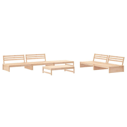 Set Divani da Giardino 6 pz con Cuscini in Legno Massello