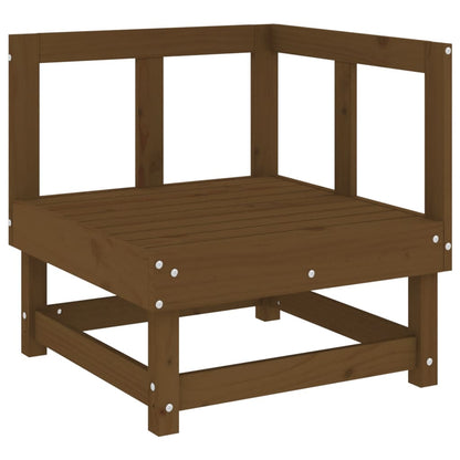 Set Salotto da Giardino 5 pz in Legno Massello di Pino ambra