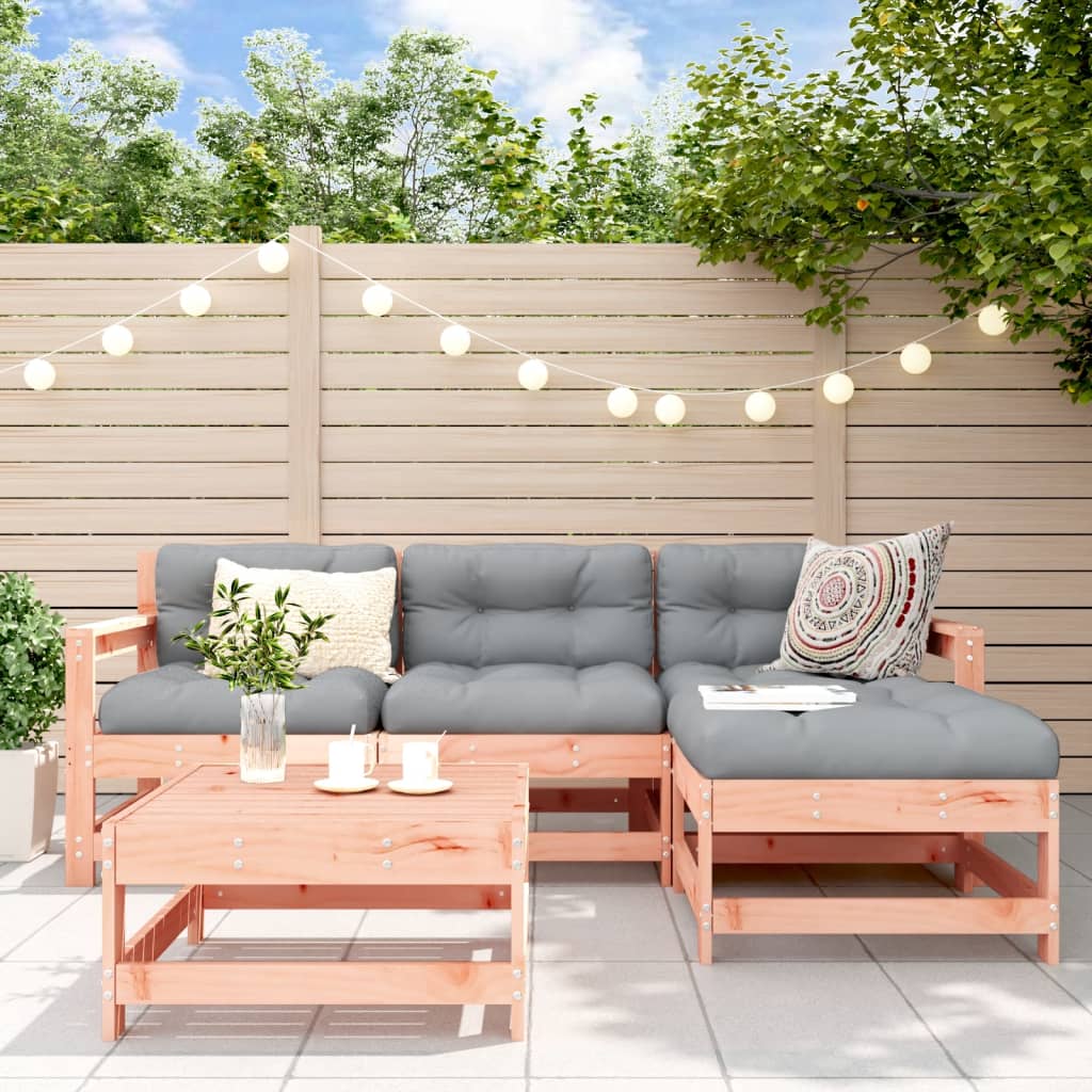 Set Salotto da Giardino 5 pz in Legno Massello di Douglas