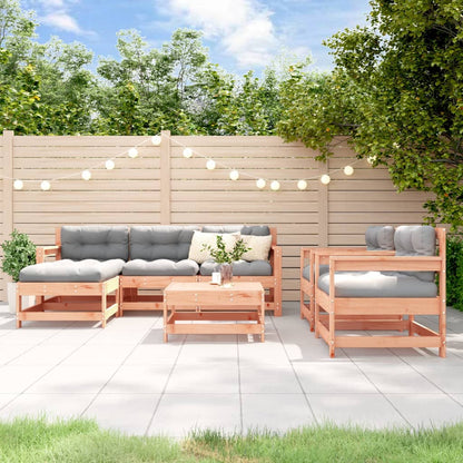 Set Salotto da Giardino 7 pz in Legno Massello di Douglas
