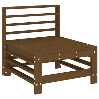 Set Salotto da Giardino 9 pz ambra in Legno Massello di Pino