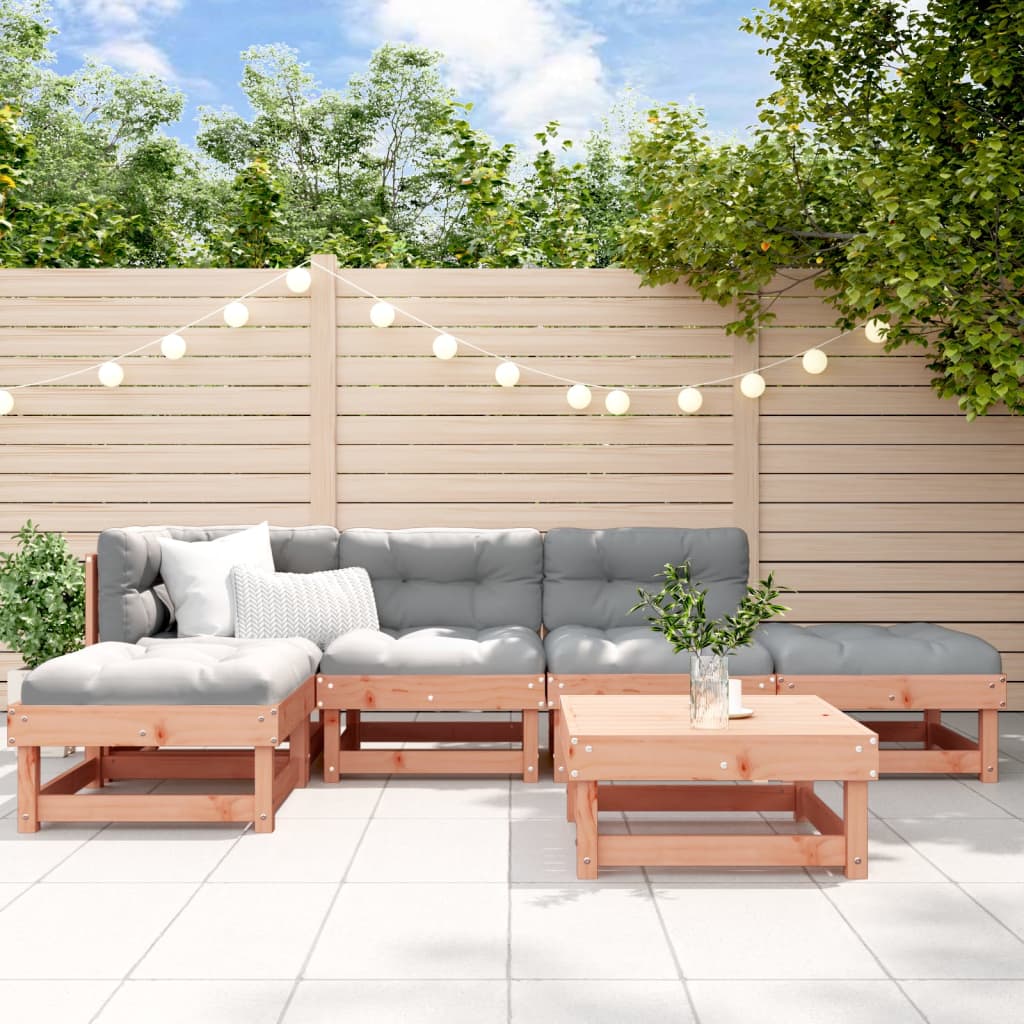 Set Salotto da Giardino 6 pz in Legno Massello di Douglas