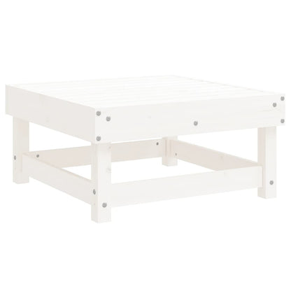 Set Salotto da Giardino 11 pz Bianco in Legno Massello di Pino