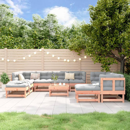 Set Salotto da Giardino 11 pz in Legno Massello di Douglas