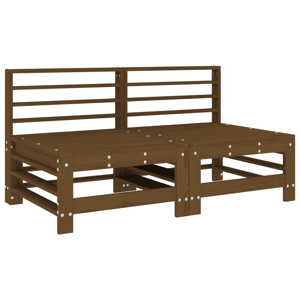 Set Salotto da Giardino 7 pz ambra in Legno Massello di Pino