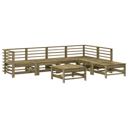 Set Salotto da Giardino 7 pz in Legno Impregnato di Pino