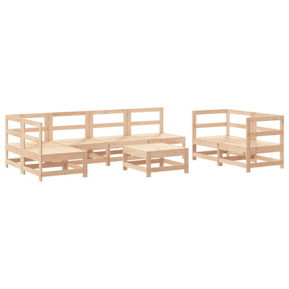 Set Salotto da Giardino 8 pz in Legno Massello di Pino