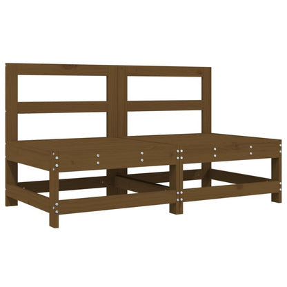 Set Salotto da Giardino 8pz in Legno Massello di Pino ambra