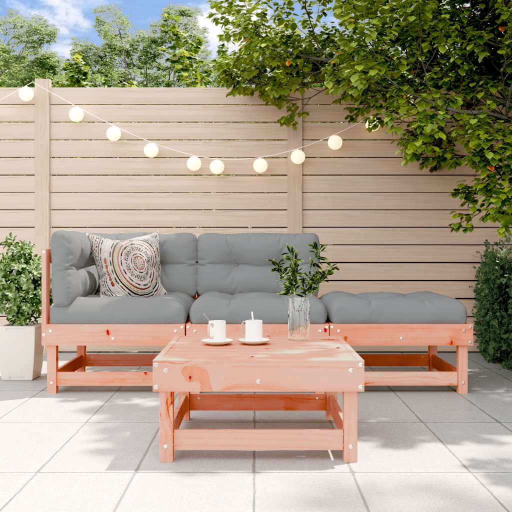 Set Salotto da Giardino 4 pz in Legno Massello di Douglas