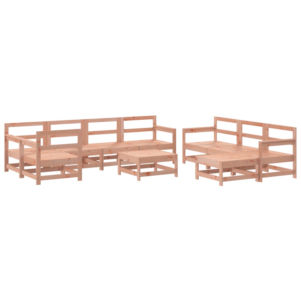 Set Salotto da Giardino 10 pz in Legno Massello di Douglas