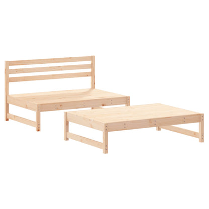 Set Salotto da Giardino 2 pz in Legno Massello di Pino