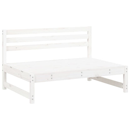 Set Salotto da Giardino 2 pz Bianco in Legno Massello di Pino