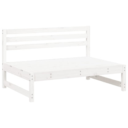 Set Salotto da Giardino 4 pz Bianco in Legno Massello di Pino