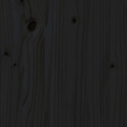 Set Salotto da Giardino 4 pz Nero in Legno Massello di Pino