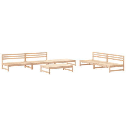 Set Salotto da Giardino 6 pz in Legno Massello di Pino
