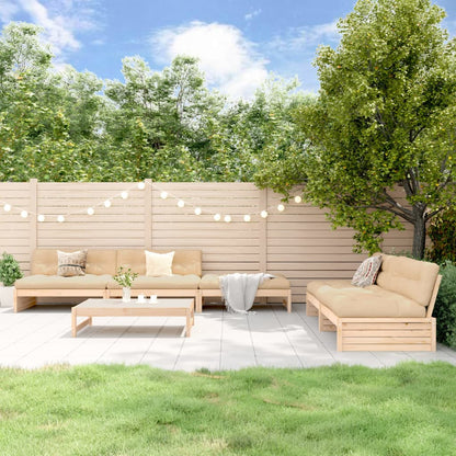 Set Salotto da Giardino 6 pz in Legno Massello di Pino
