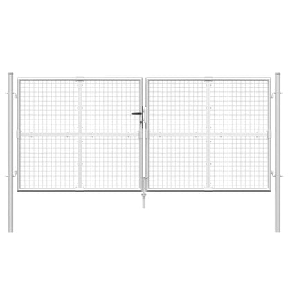 Cancello da Giardino Rete Argento 300x175 cm Acciaio Zincato