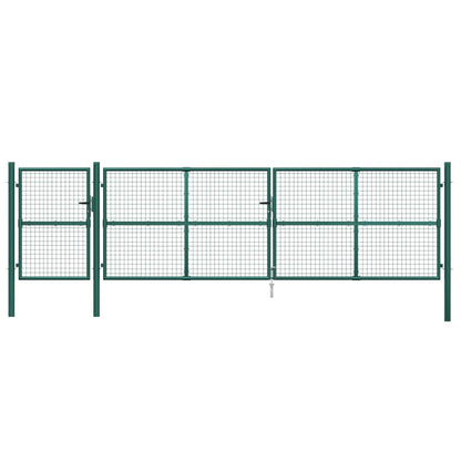 Cancello da Giardino in Rete Verde 500x175 cm Acciaio Zincato