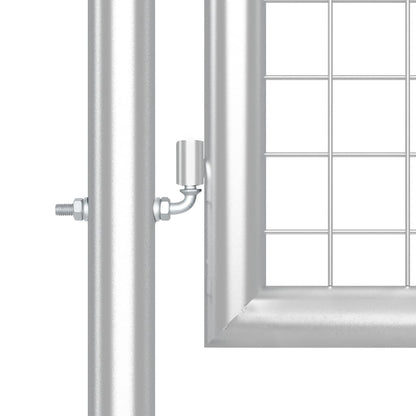 Cancello da Giardino in Rete Argento 500x175 cm Acciaio Zincato