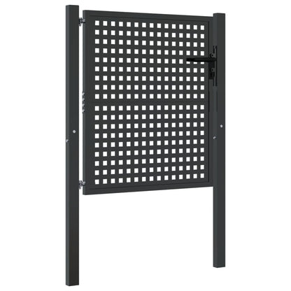 Cancello Giardino Antracite 105x125 cm in Acciaio