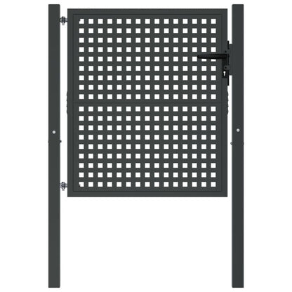 Cancello Giardino Antracite 105x125 cm in Acciaio