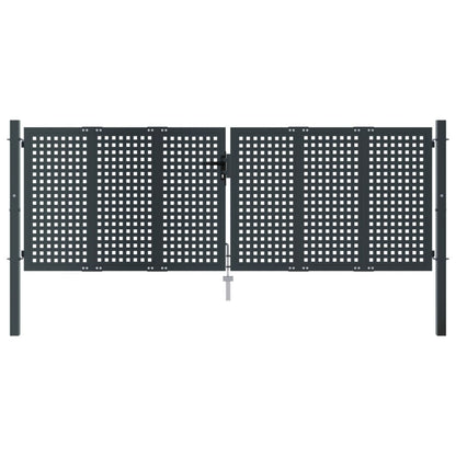 Cancello Giardino Antracite 300x125 cm in Acciaio