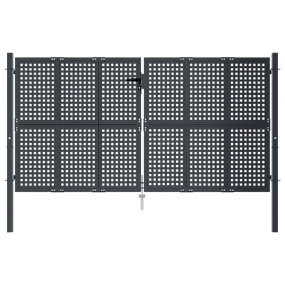 Cancello Giardino Antracite 300x125 cm in Acciaio