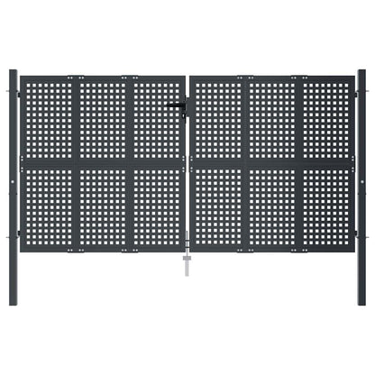 Cancello da Giardino Antracite 300x150 cm in Acciaio