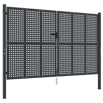 Cancello Giardino Antracite 300x175 cm in Acciaio