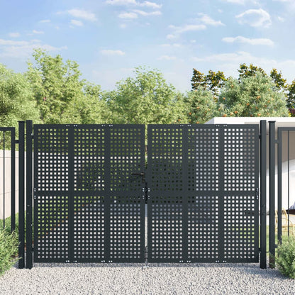Cancello Giardino Antracite 300x175 cm in Acciaio