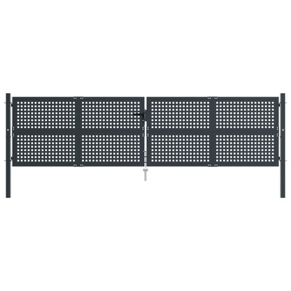 Cancello Giardino Antracite 400x125 cm in Acciaio
